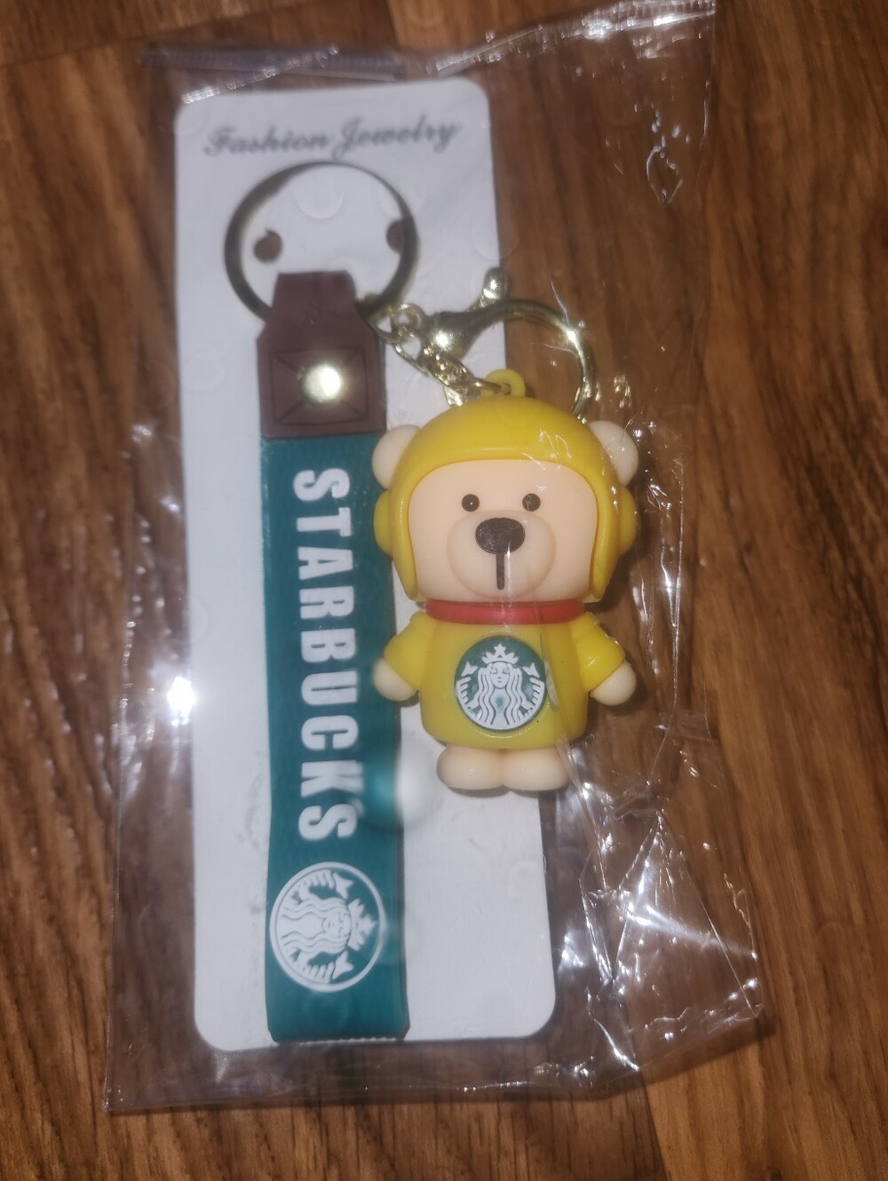 🎀2/$13 or 3/$19 STARBUCKS YELLOW TEDDY KEYCHAIN